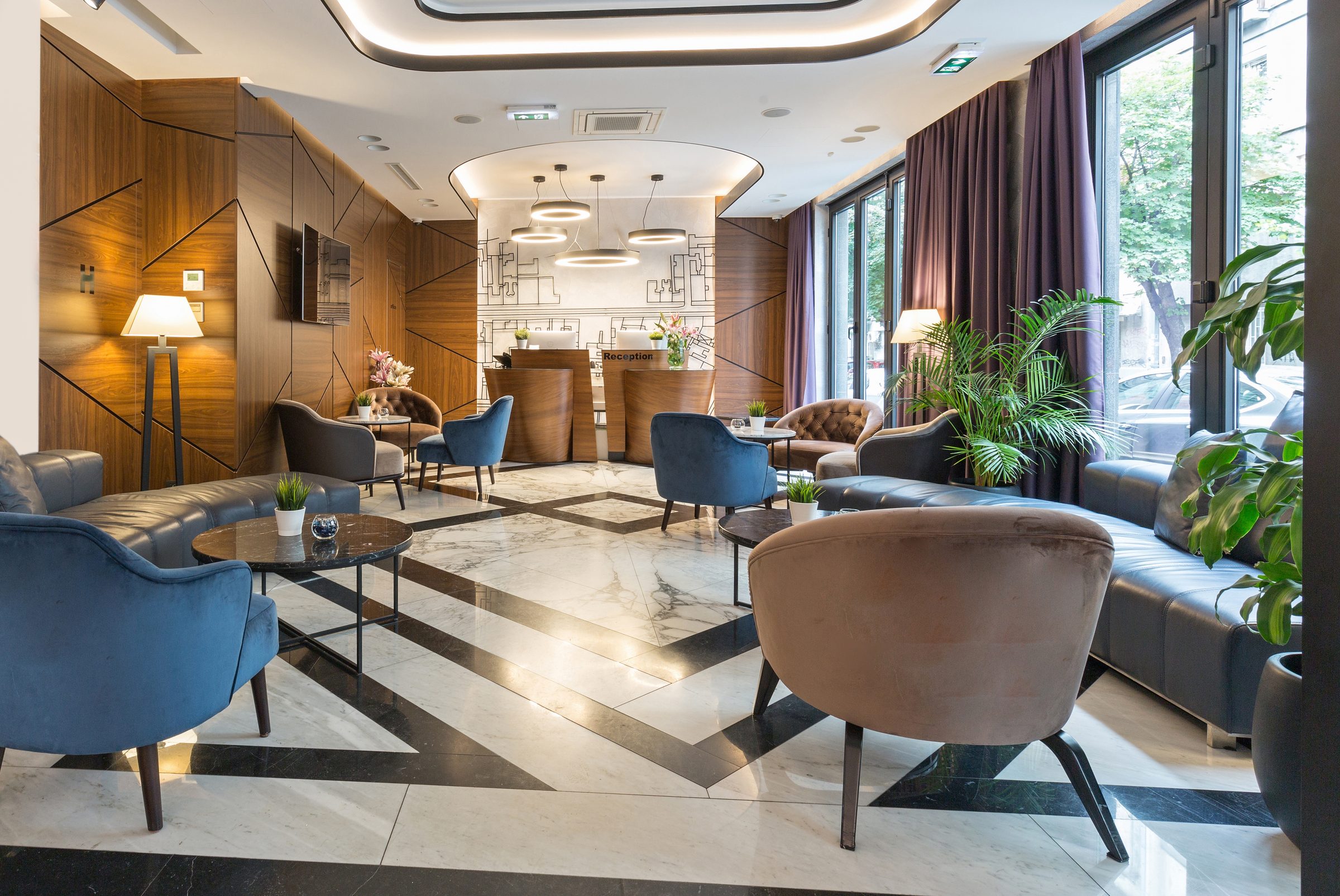 Hotel lounge and reception.
